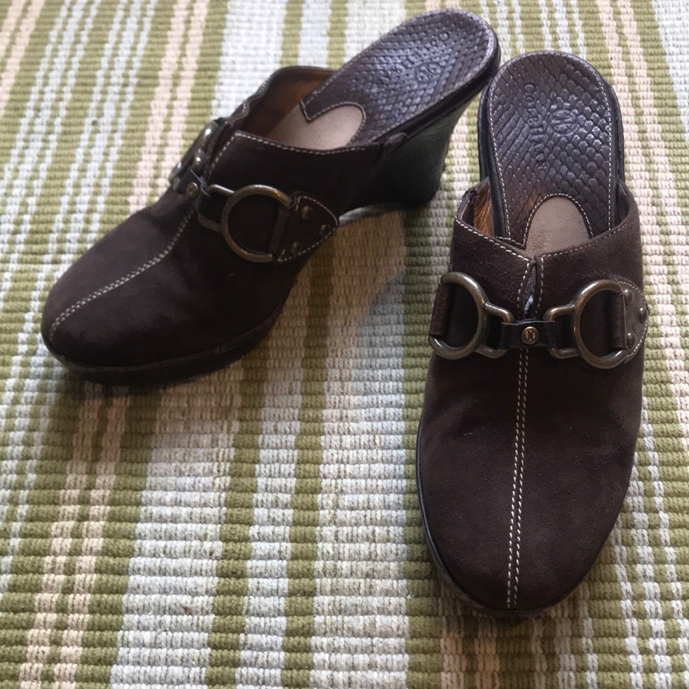 Cole Haan Brown Suede Clogs/Mules - size 5.5